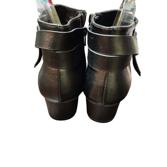 LC Lauren Conrad Black Ankle Boots With Side Zippers & Low Heels size 9.5M - Picture 4 of 8